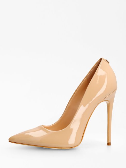 Guess Escarpin Felyx Cuir Verni Rose