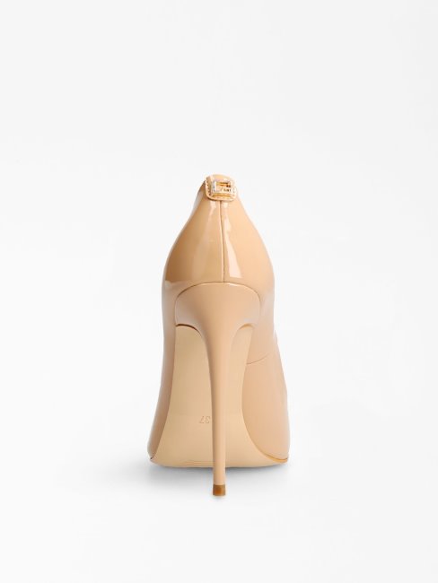 Guess Escarpin Felyx Cuir Verni Rose