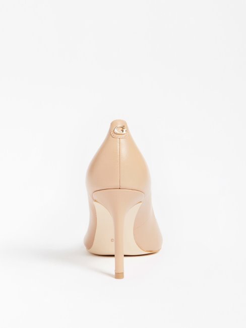 Escarpin Dafne Cuir Véritable Beige Guess
