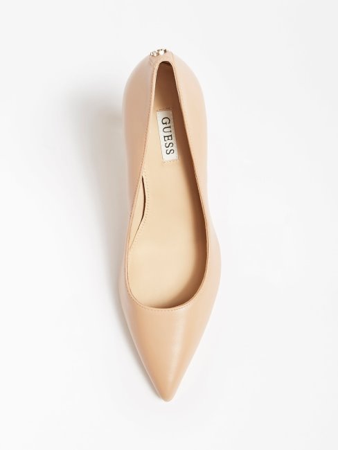 Escarpin Dafne Cuir Véritable Beige Guess