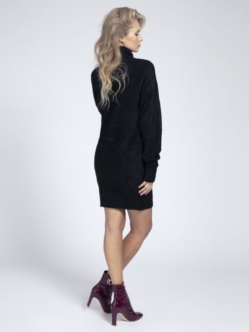 Robe En Maille Noire à Col Montant Guess