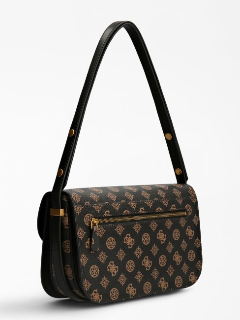 Sac à Bandoulière Guess Marron Avec Logo Pivoine Hensly 4g