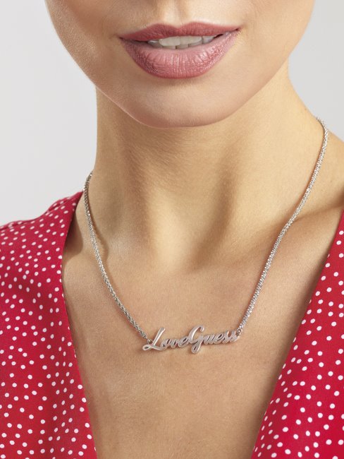 Guess Collier De Rêve Et D'amour En Argent