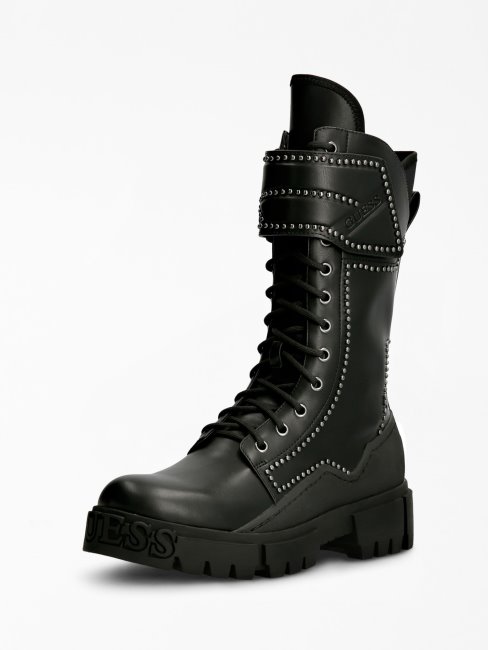 Bottes De Combat Cloutées Nancia Noires Guess