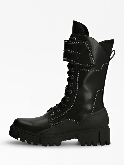 Bottes De Combat Cloutées Nancia Noires Guess