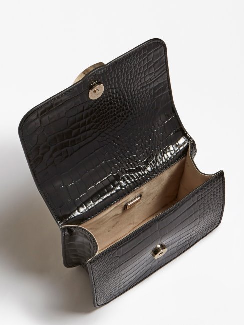 Corily Sac à Bandoulière En Crocodile Guess Noir