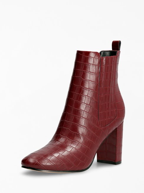 Guess Kaelyn Bottillon Imprimé Croco Rouge