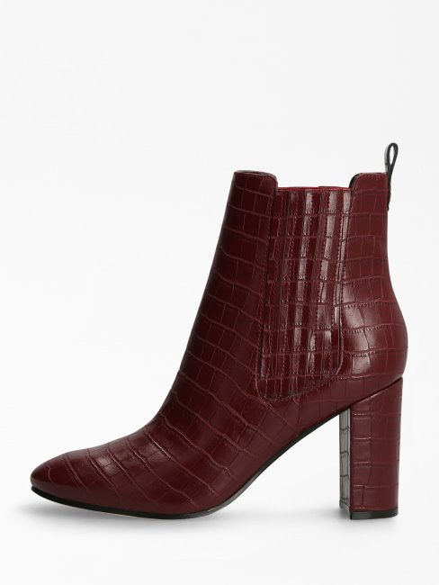 Guess Kaelyn Bottillon Imprimé Croco Rouge