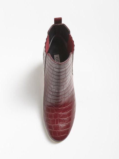 Guess Kaelyn Bottillon Imprimé Croco Rouge