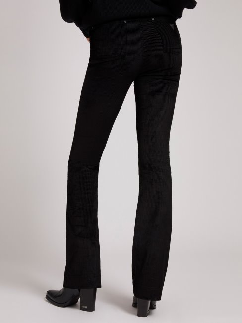 Guess Pantalon En Velours De Coton Mélangé Noir