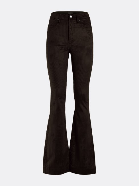 Guess Pantalon En Velours De Coton Mélangé Noir