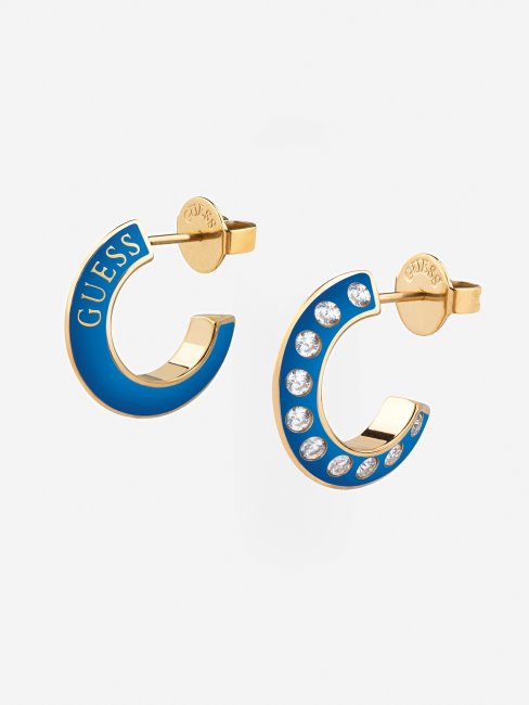 Boucles D'oreilles Guess Bleu Clair "hoops Don't Lie"