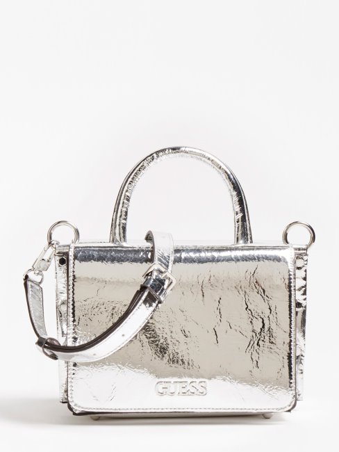 Tia Sac à Main Laminé Guess Argent