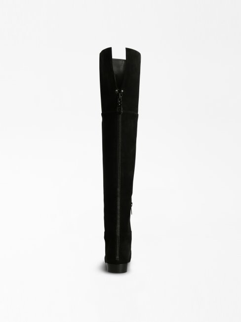 Botte Guess Finnola En Cuir Véritable Noir