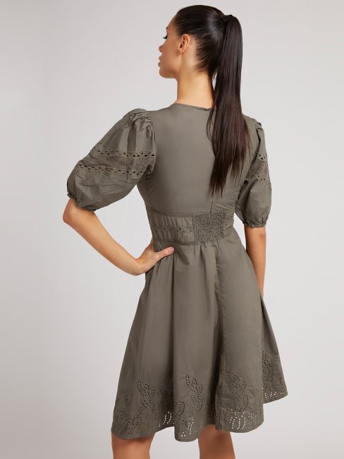 Peignoir Coton Broderie Guess Vert