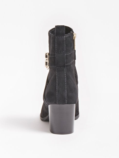 Bottine En Daim Patiné Noir Guess