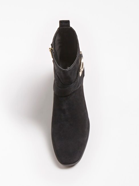 Bottine En Daim Patiné Noir Guess