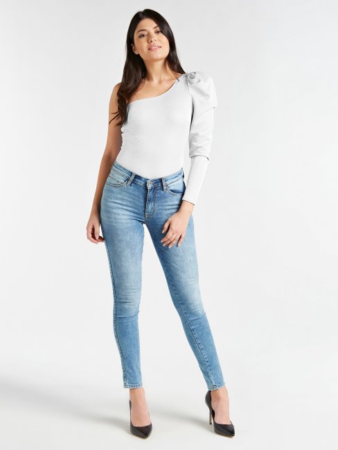 Guess Blanc Une épaule Body