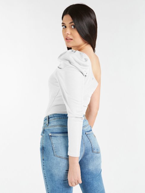 Guess Blanc Une épaule Body