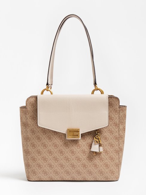 Guess Valy 4g Logo Sac à Bandoulière Marron