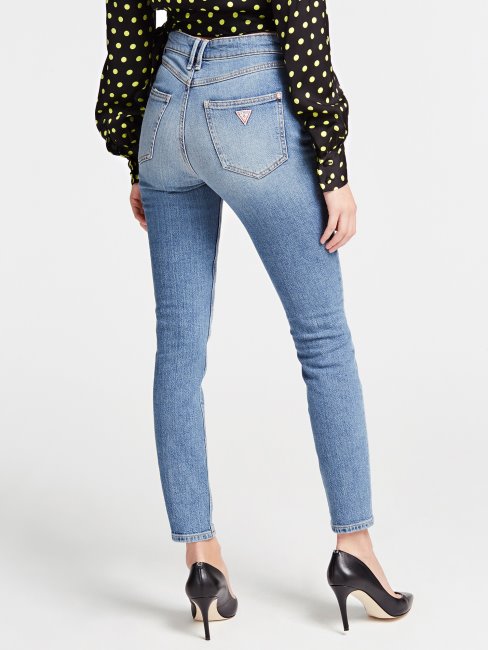 Guess Pantalon En Denim Coupe Skinny Bleu