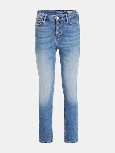 Guess Pantalon En Denim Coupe Skinny Bleu
