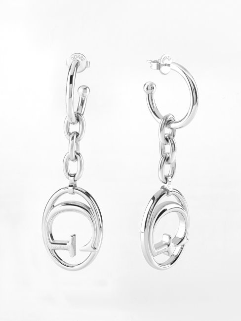 Boucles D'oreilles Emblématiques Guess En Argent