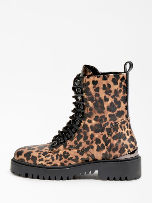Guess Animalier Oxana Botte De Combat