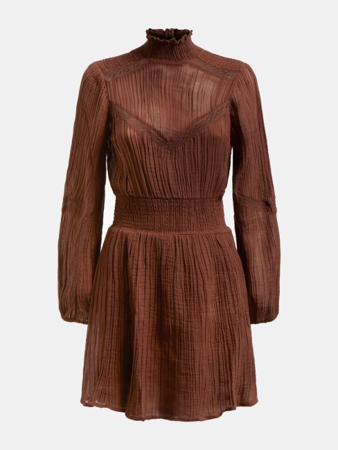 Robe En Coton Mélangé Guess Marron