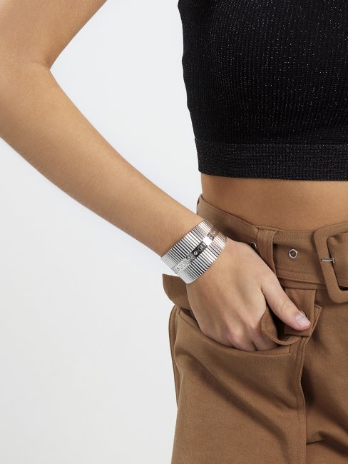 Bracelet-jonc-plisse Argent Guess