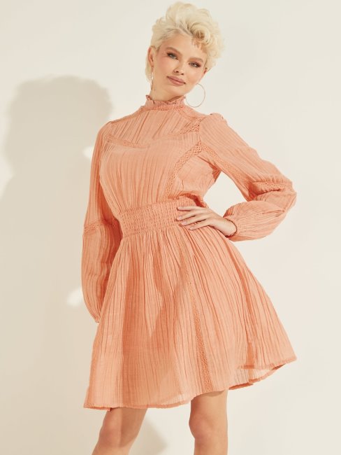 Robe Guess Rose Clair En Coton Mélangé