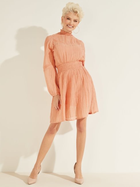 Robe Guess Rose Clair En Coton Mélangé