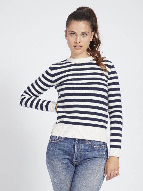 Pull Rayé Guess Bleu Multi