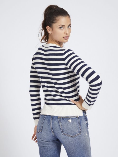 Pull Rayé Guess Bleu Multi
