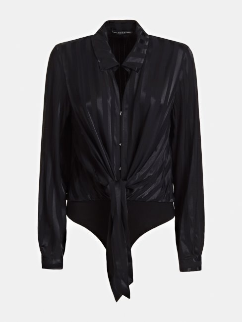 Chemise Noire à Rayures Guess