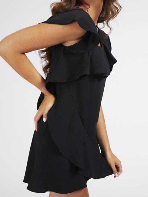 Robe Noire à Volants Guess