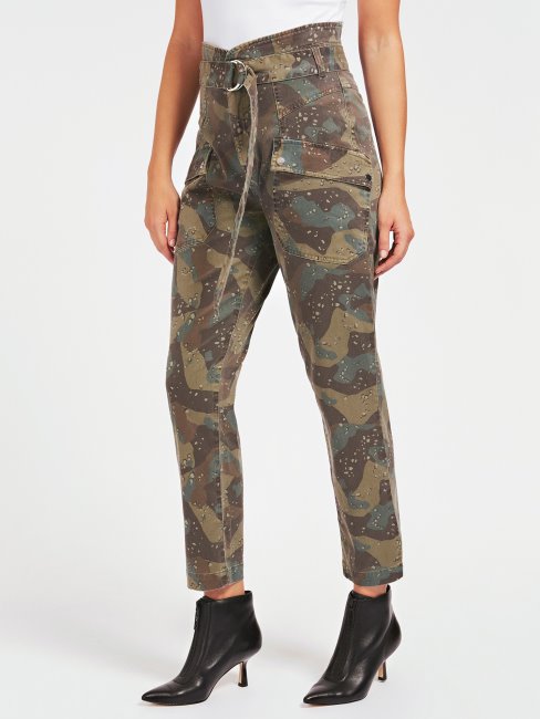 Pantalon Décontracté à Imprimé Camouflage