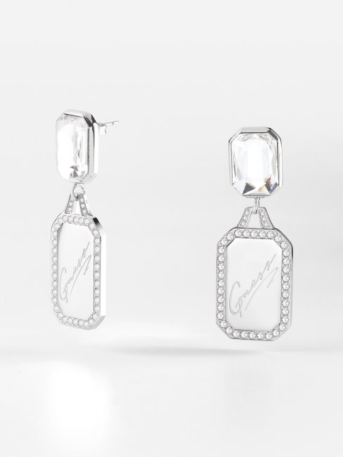 Boucles D'oreilles Tag' Cristal Argent Guess