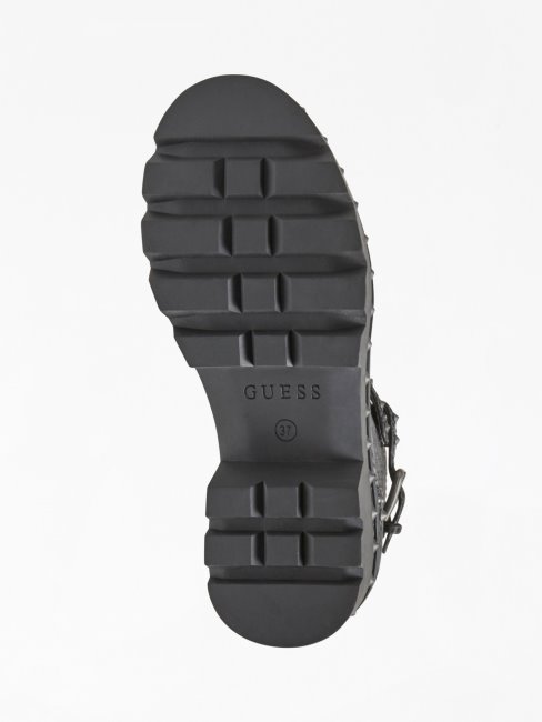 Guess Variel Imprimé Python Botte De Combat Noire