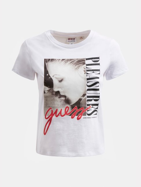 Guess Top Blanc à Imprimé Placé