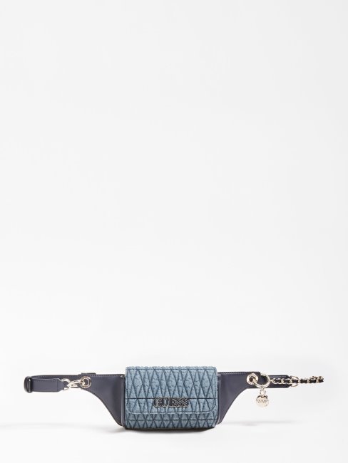 Guess Sac Ceinture Matelassée Brinkley Bleu