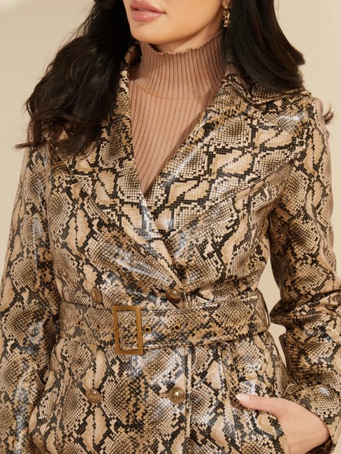 Trench à Imprimé Phyton Marciano Marron Multi Guess