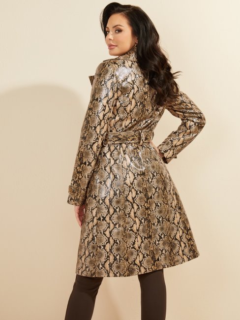 Trench à Imprimé Phyton Marciano Marron Multi Guess