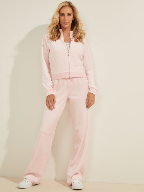 Sweat Guess Chenille Zippé Rose Clair