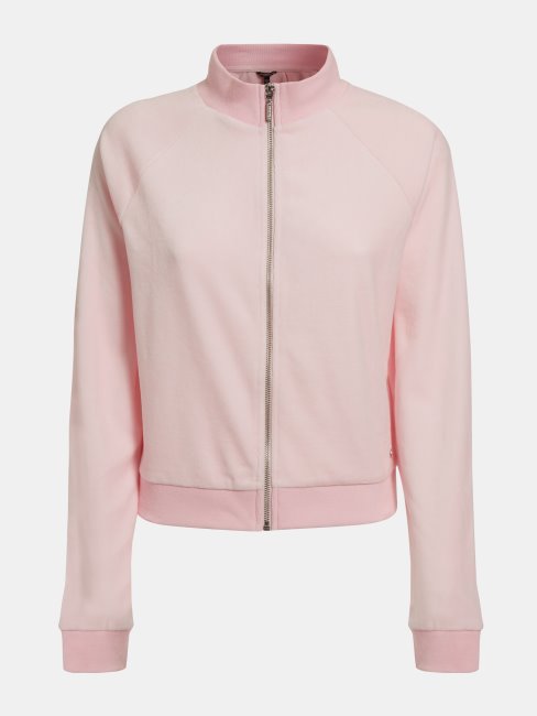 Sweat Guess Chenille Zippé Rose Clair