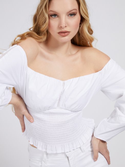 Top Blanc à épaules Dénudées