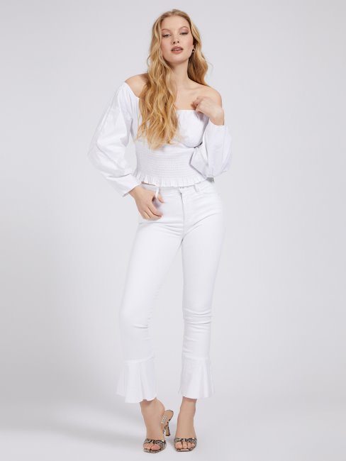 Top Blanc à épaules Dénudées