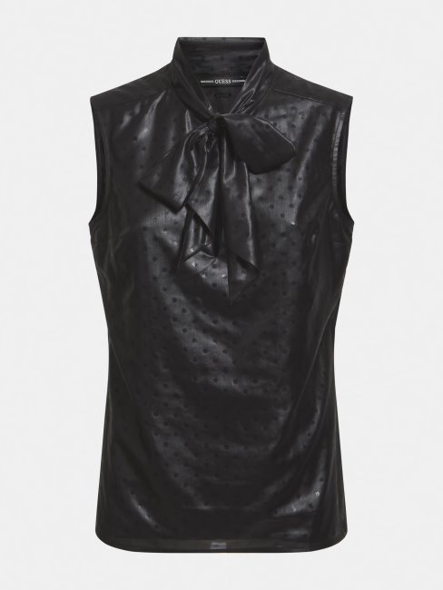 Chemisier à Pois Noir Guess