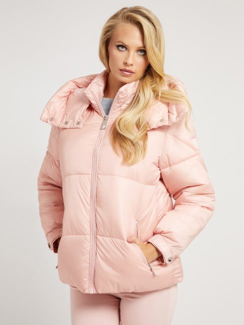 Doudoune Matelassée à Capuche Guess Rose