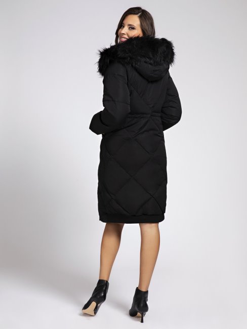 Veste Fausse Fourrure Guess Noir